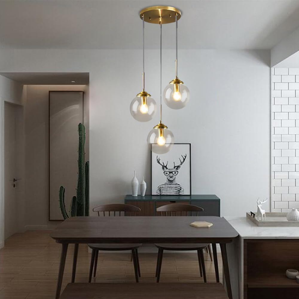 Industrial Glass Ball Pendant Light