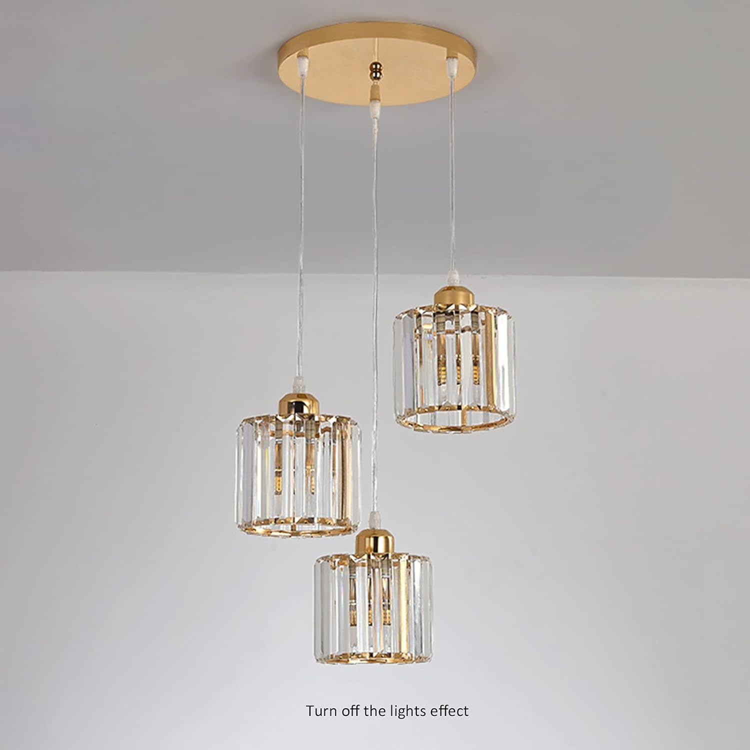 Simple Multi-Head Designer Crystal Kitchen Island Lamps