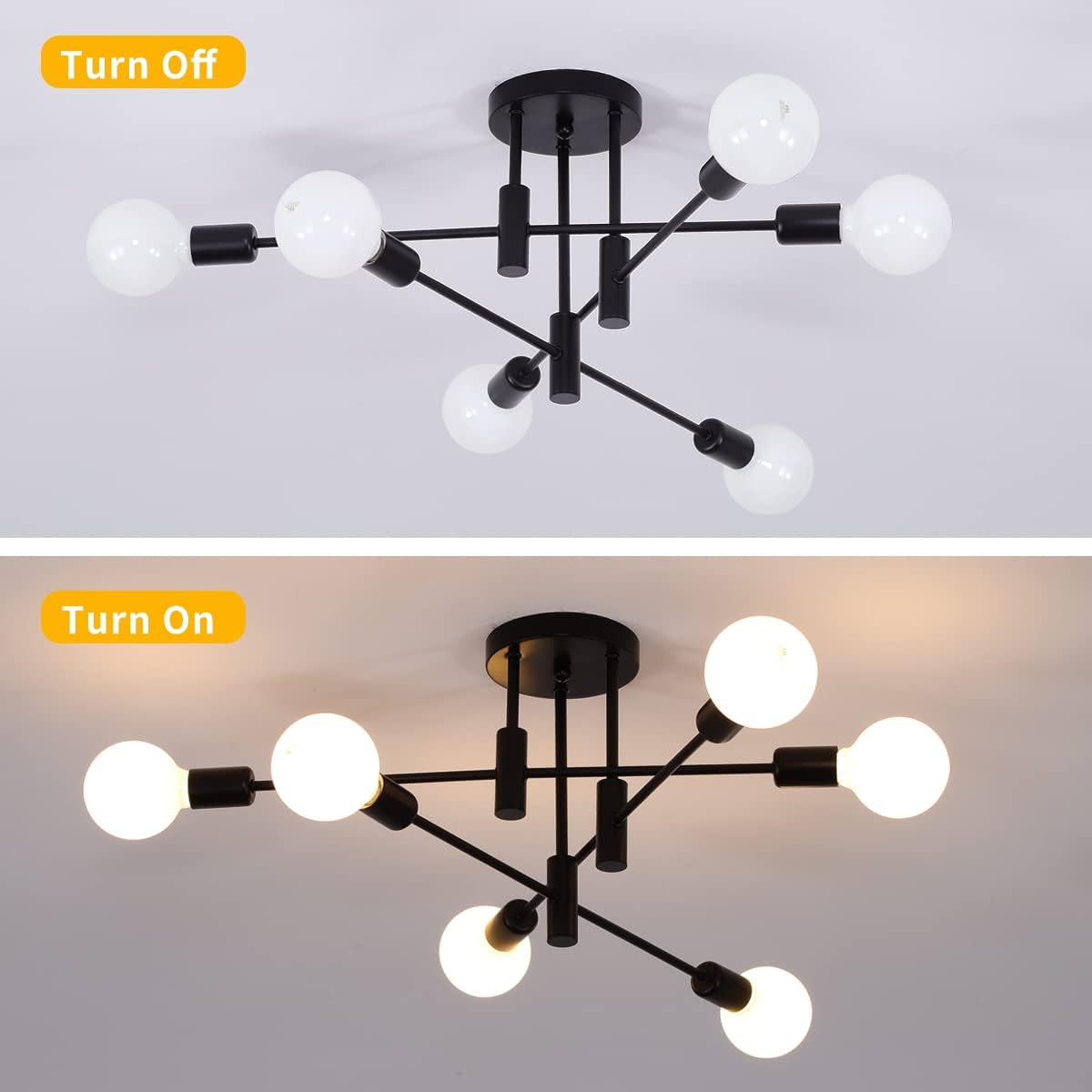 Modern Nordic Black Ceiling Lights