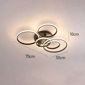 Unique Design Circle Rings Metal LED Ceiling Light