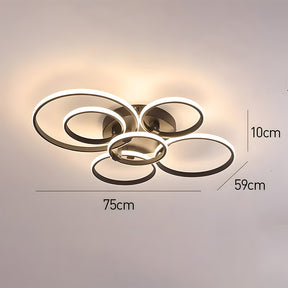 Unique Design Circle Rings Metal LED Ceiling Light