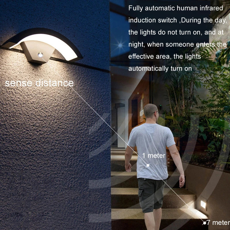 Modern Black Outdoor Wall Lights for Garden