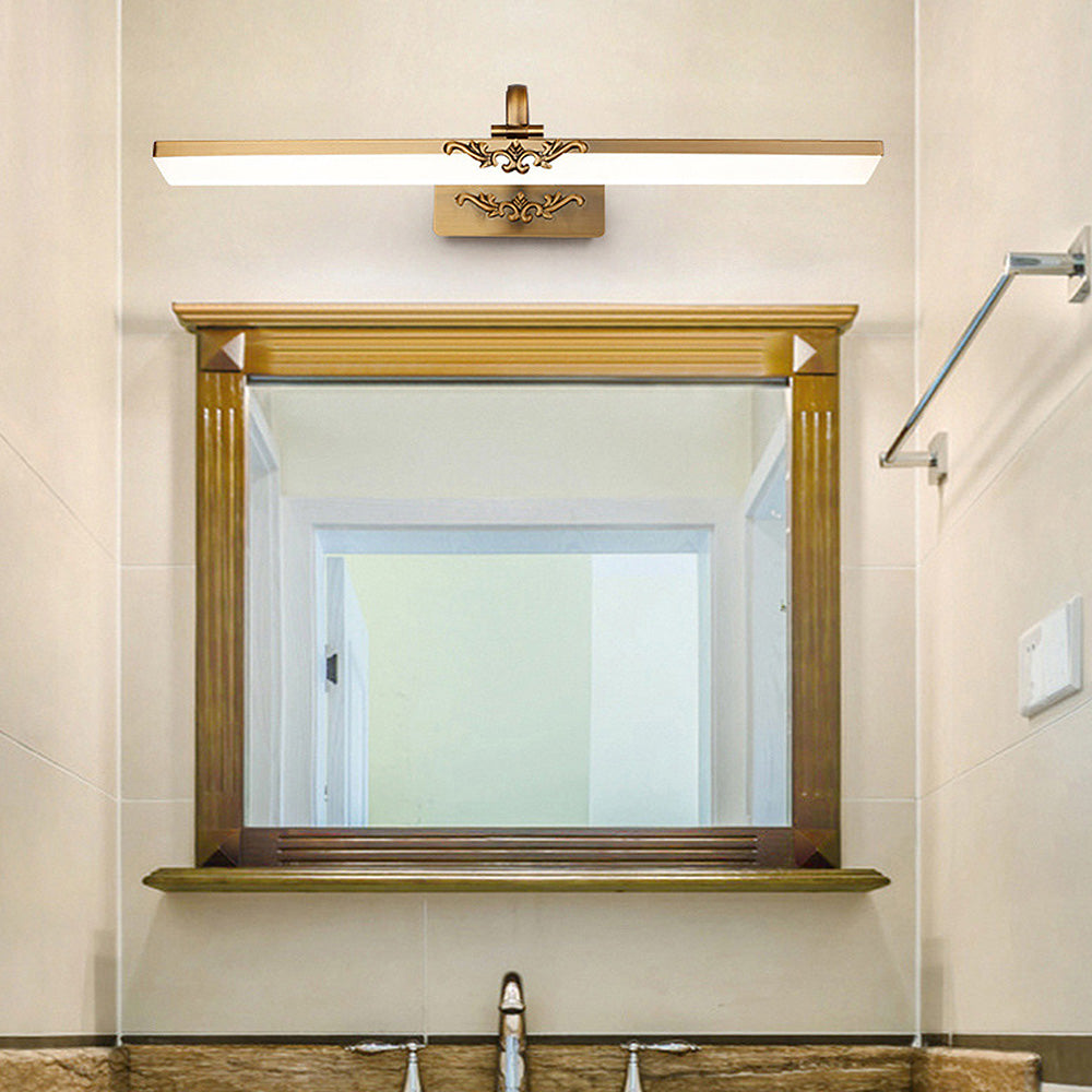 Bronze Metal Design Long Bathroom Wall Lighting