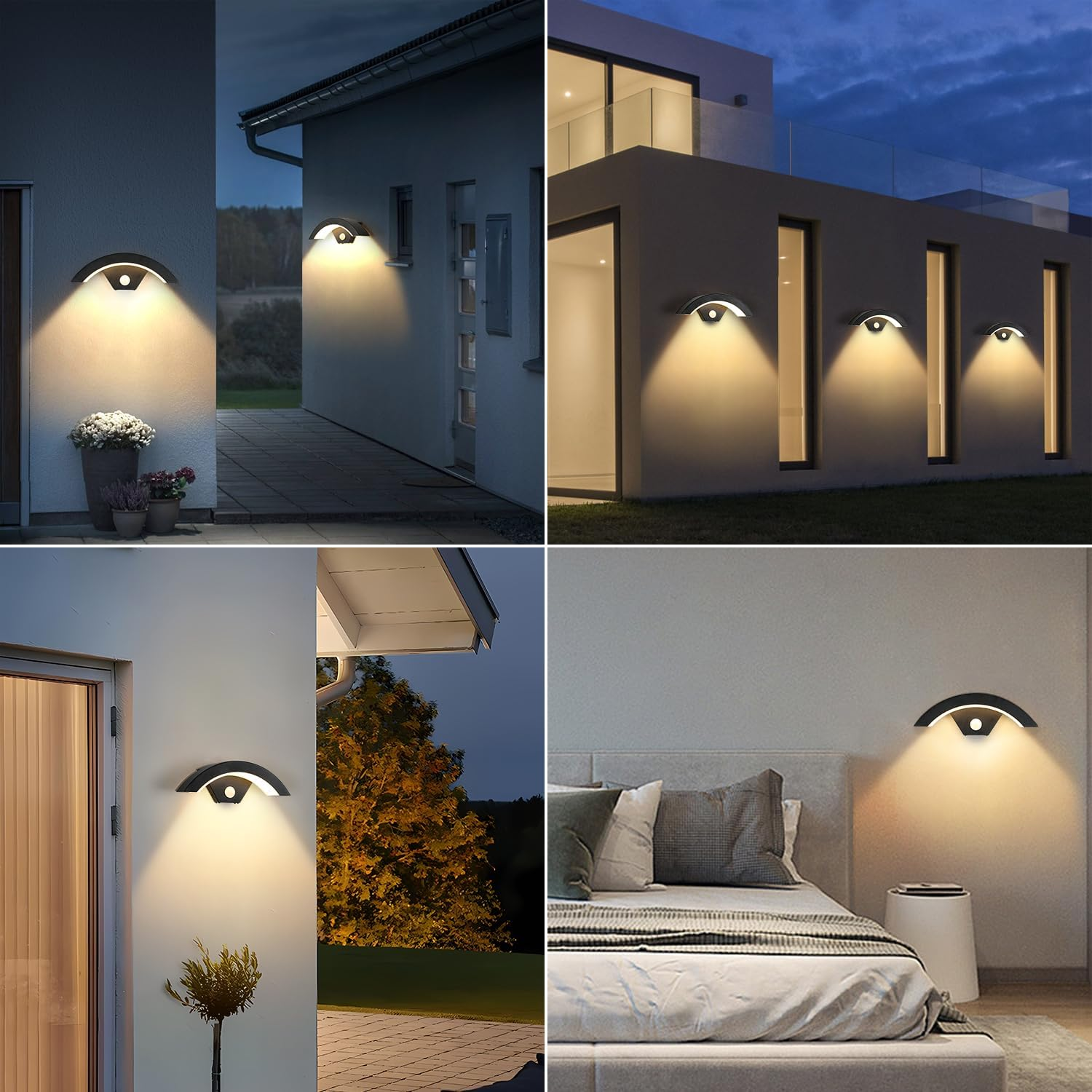 Modern Black Outdoor Wall Lights for Garden