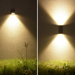 IP65 Black Square LED Outdoor Wall Lights