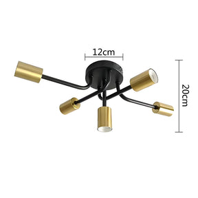 Industrial Style Semi-Flush Mount Ceiling Lights for Living Room
