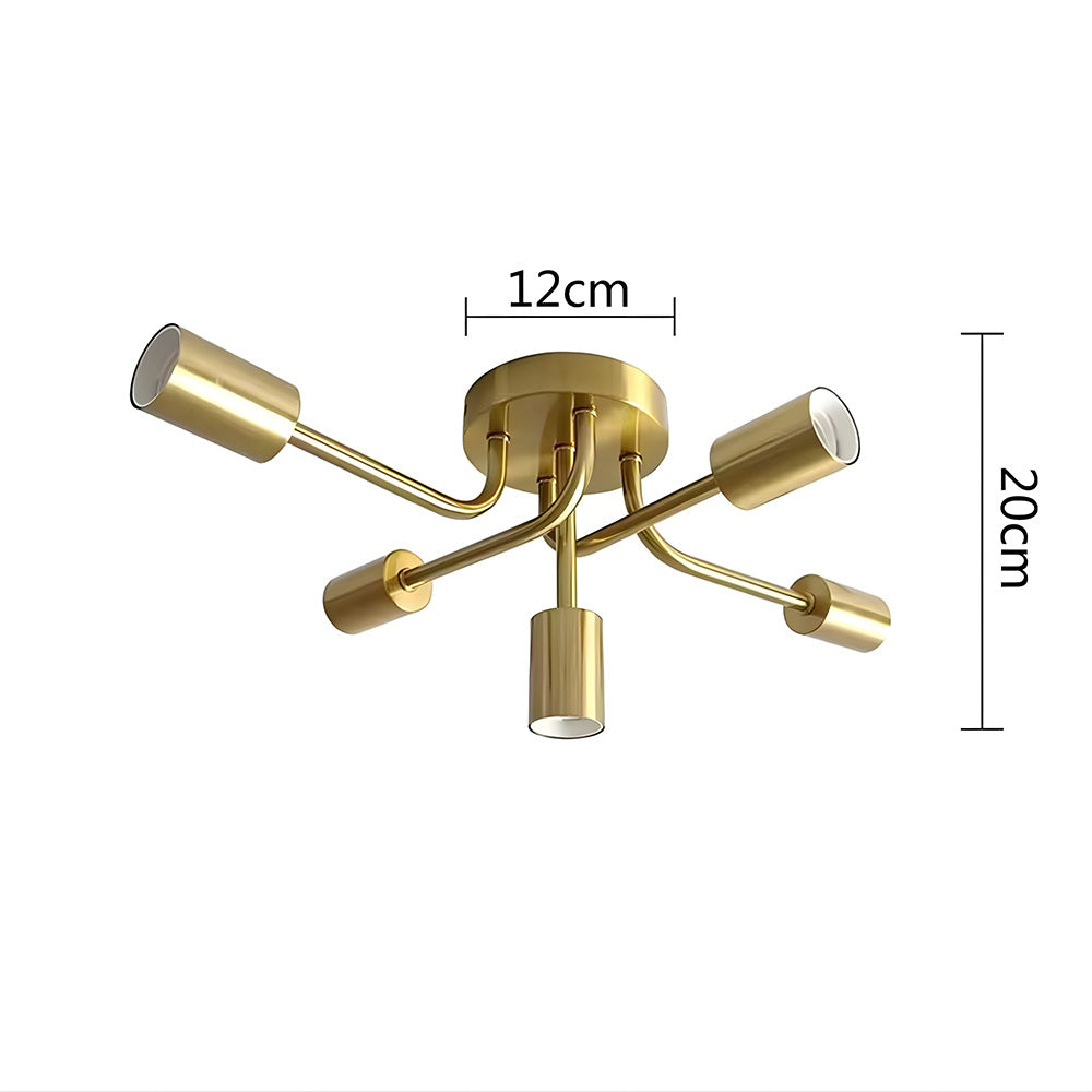 Industrial Style Semi-Flush Mount Ceiling Lights for Living Room