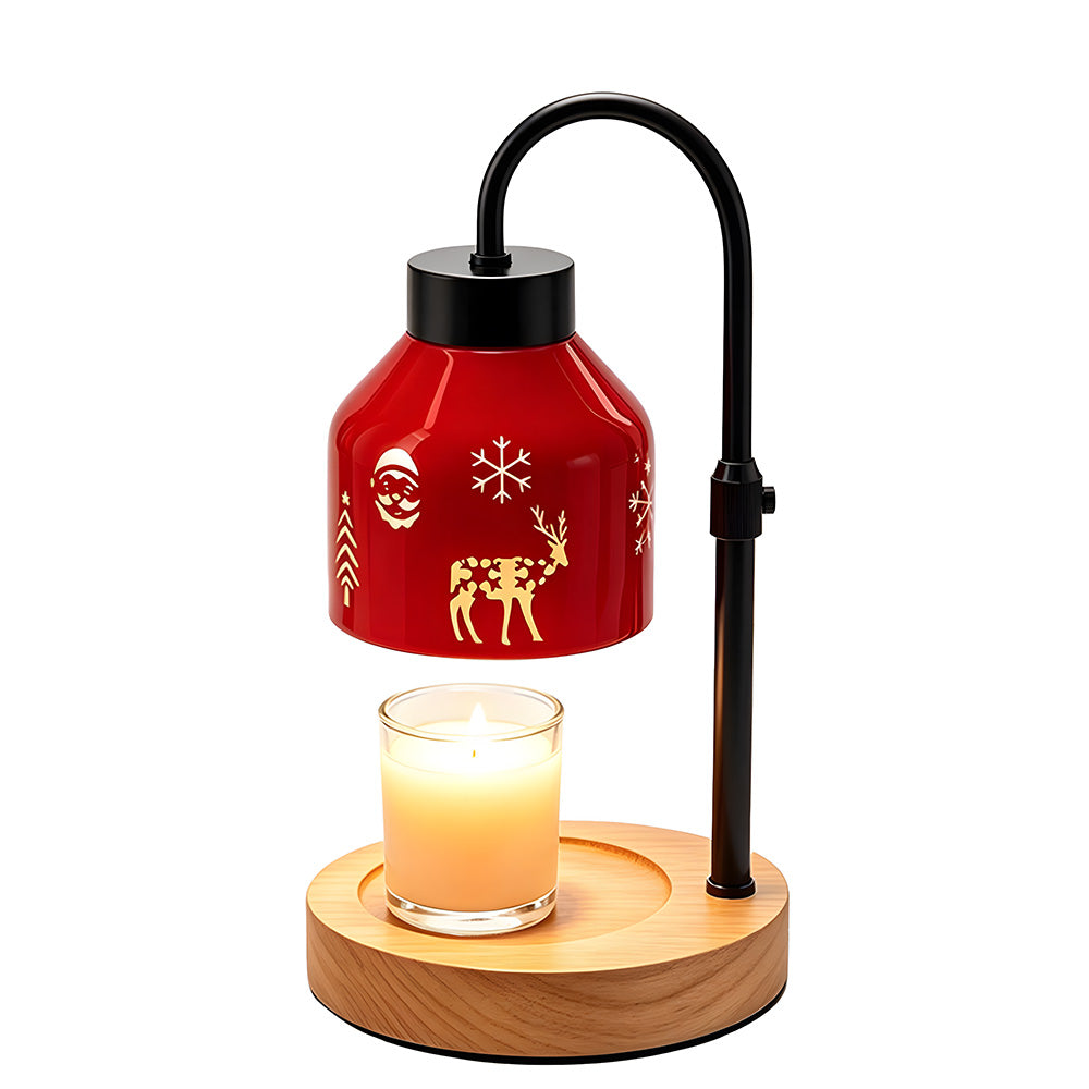 Creative Dimmable Wooden Iron Christmas Candle Lamp for Bedroom