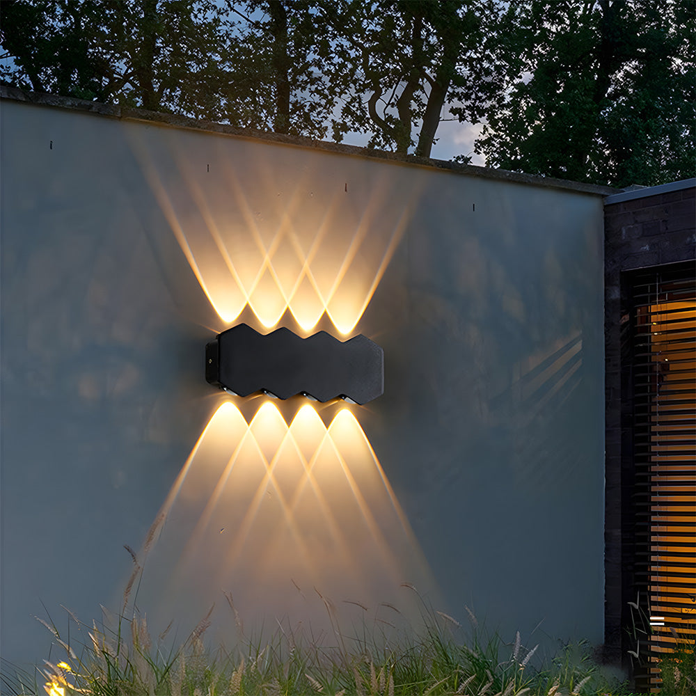 Modern Shield Shape Aluminium LED Outdoor Wall Lights for Yard Patio