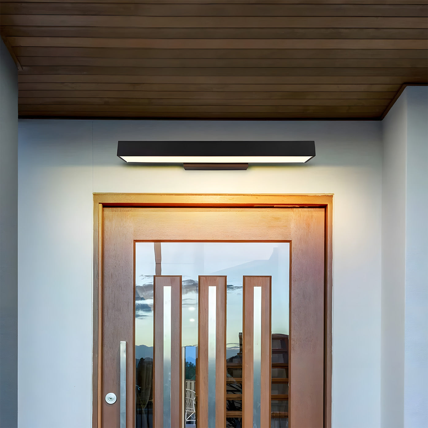 Modern IP54 Waterproof Linear PIR Motion Sensor LED Outdoor Wall Lights for Patio