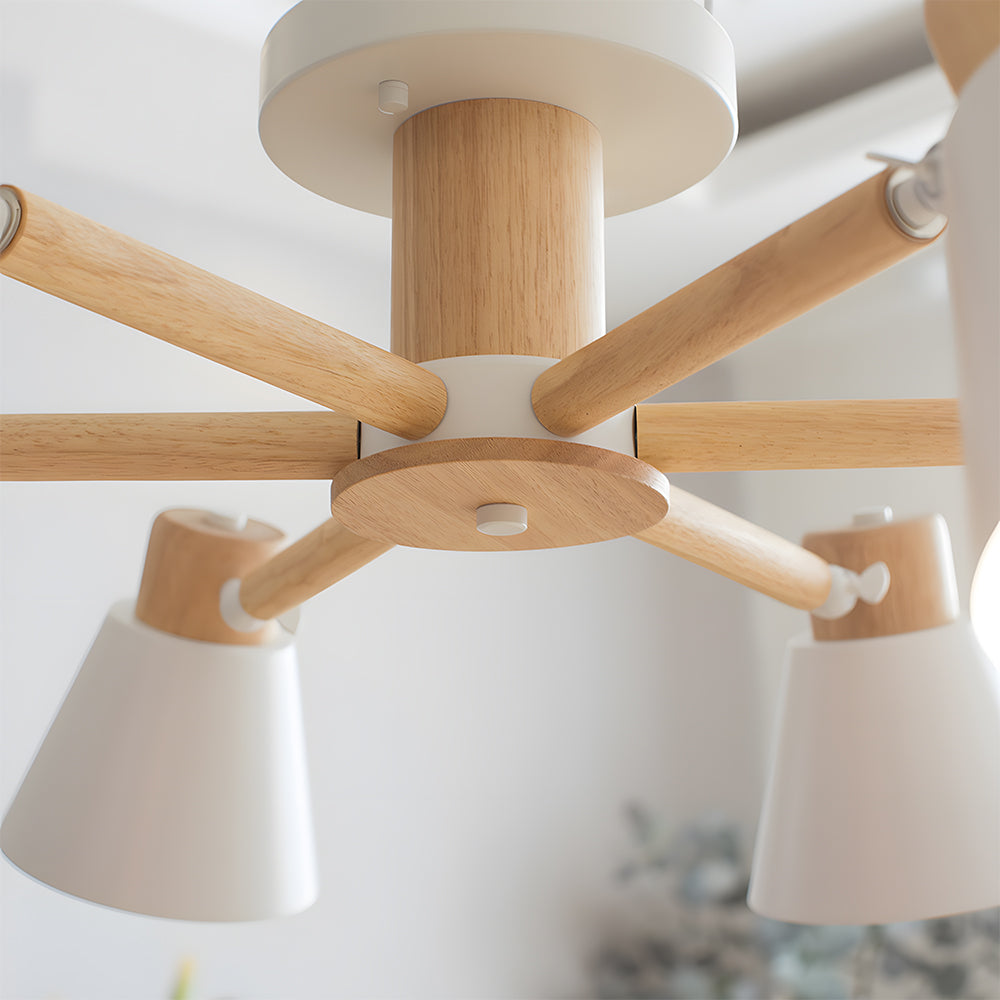 Wooden Close to Ceiling Lamps for Living Room