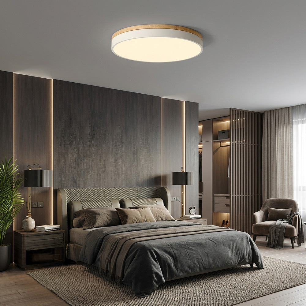 Aria Wood Flush Mount Ceiling Lamp
