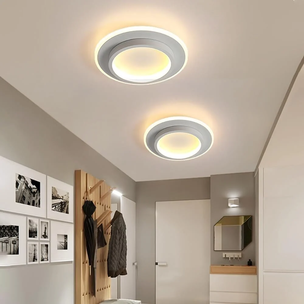 Nova Art Deco White LED Ceiling Lights