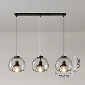 Modern Retro Copper Glass Hallway Pendant Light