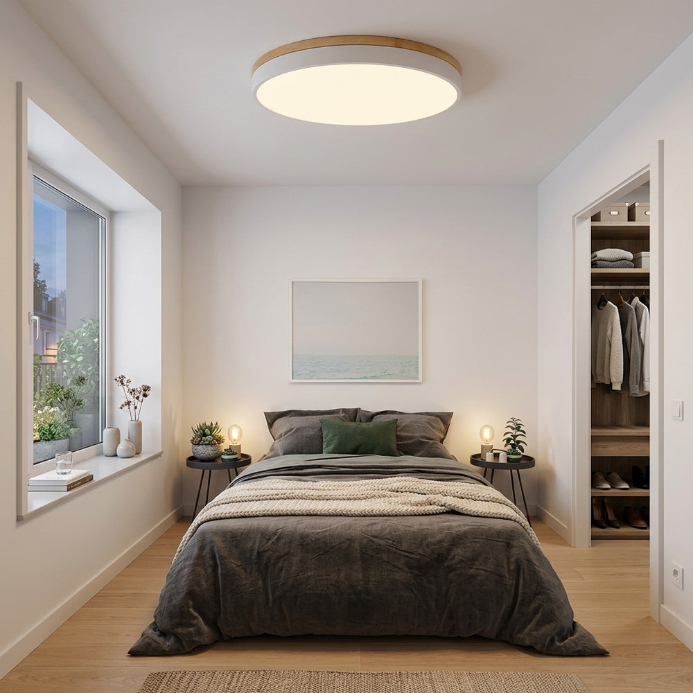 Aria Wood Flush Mount Ceiling Lamp