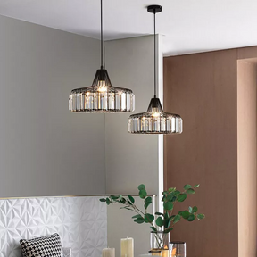 Modern Black Crystal Pendant Light