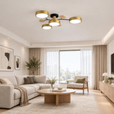 Nordic Wood Flush Mount Ceiling Light for Bedroom