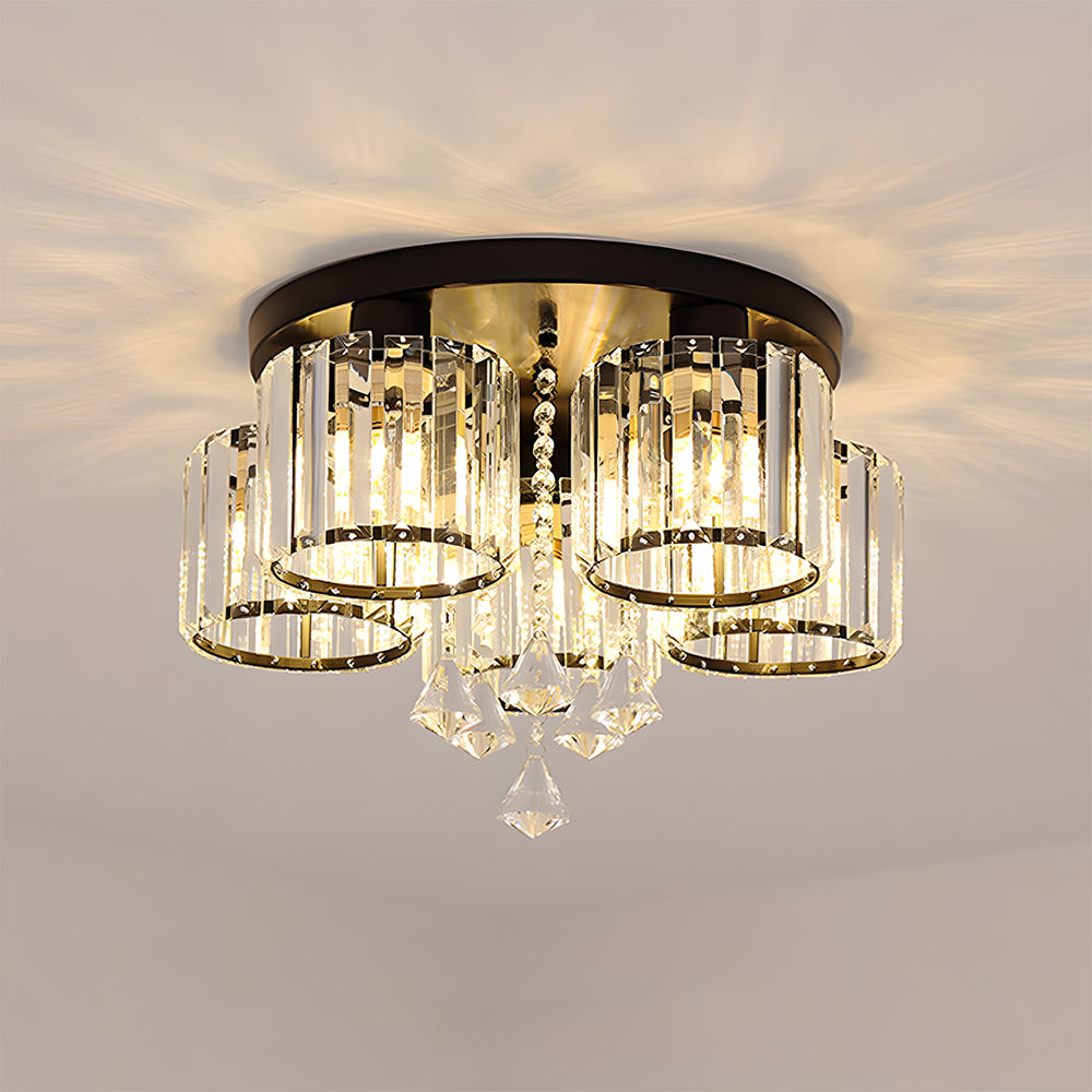Contemporary Crystal Flush Mount Ceiling Lights