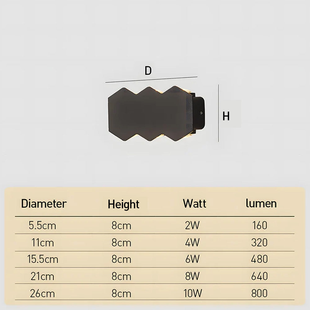 Modern Shield Shape Aluminium LED Outdoor Wall Lights for Yard Patio