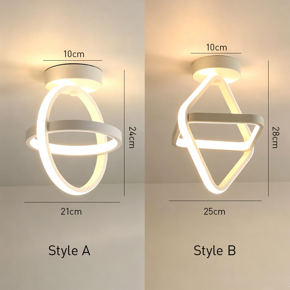 Nova Art Deco White LED Ceiling Lights