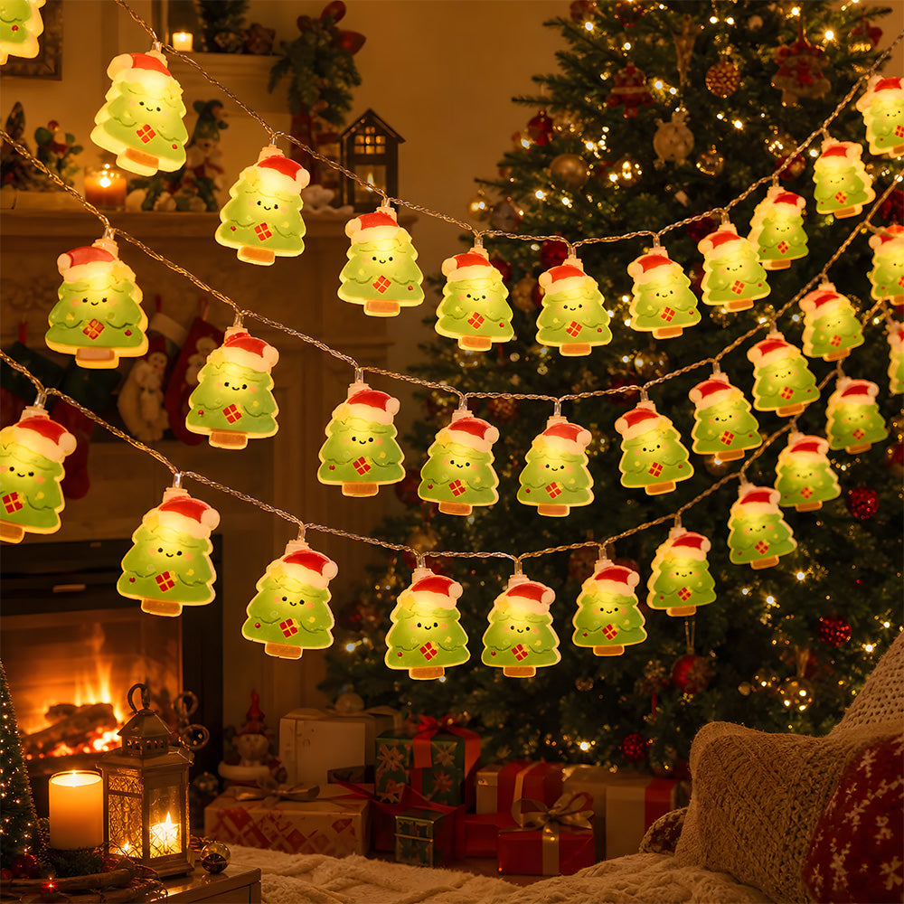 Santa Claus Christmas Tree Snowman Decorative String Lights