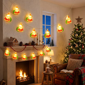 Indoor Decor Father Christmas Battery Powered String Lights