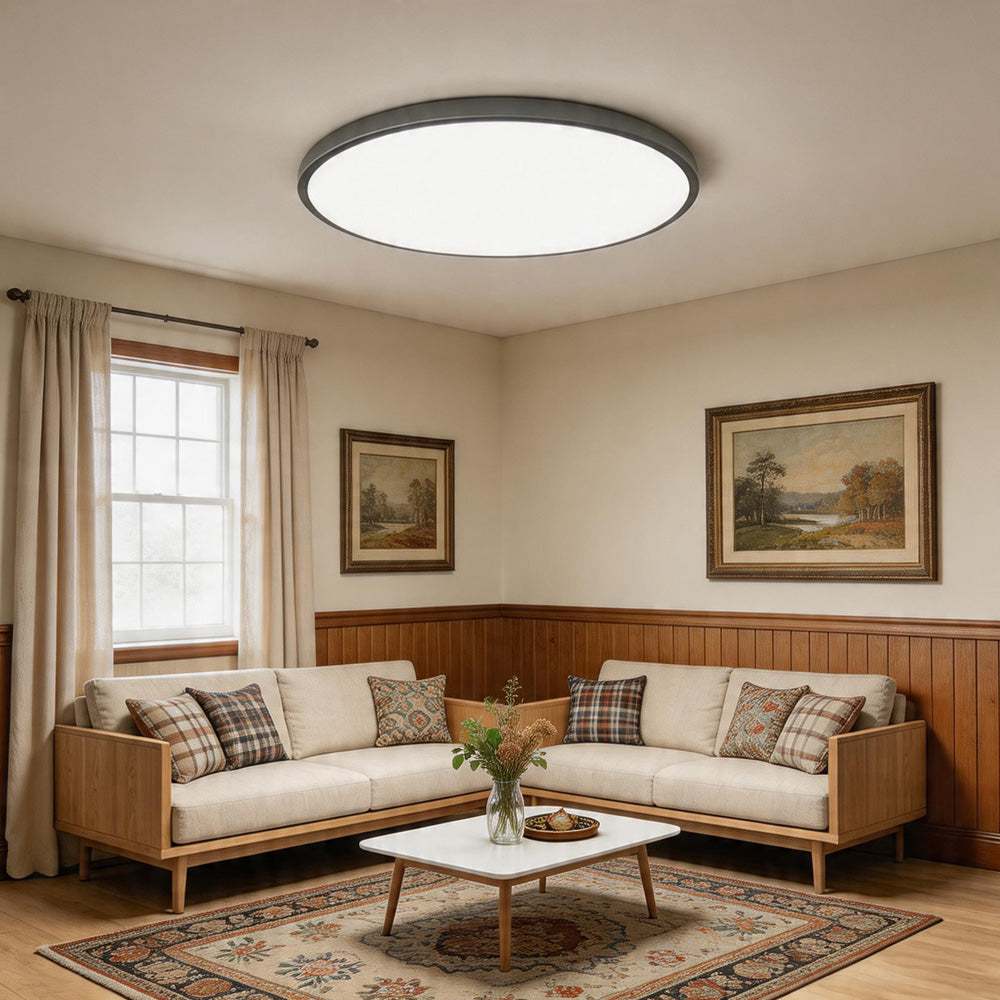 Modern Black Led Ultra-thin Close to Ceiling Lighting