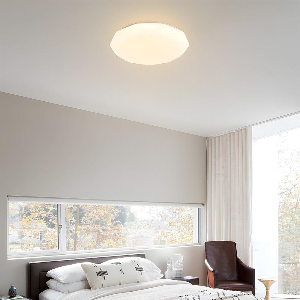 Unique Star Sky Acrylic Flush Mount Bedroom Ceiling Light