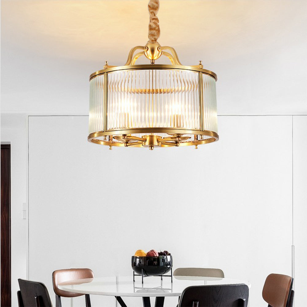 Modern Gold Glass Dining room Pendant Lamp