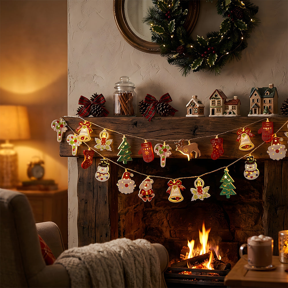 Christmas Tree Snowman Battery Powered Decorative String Lights