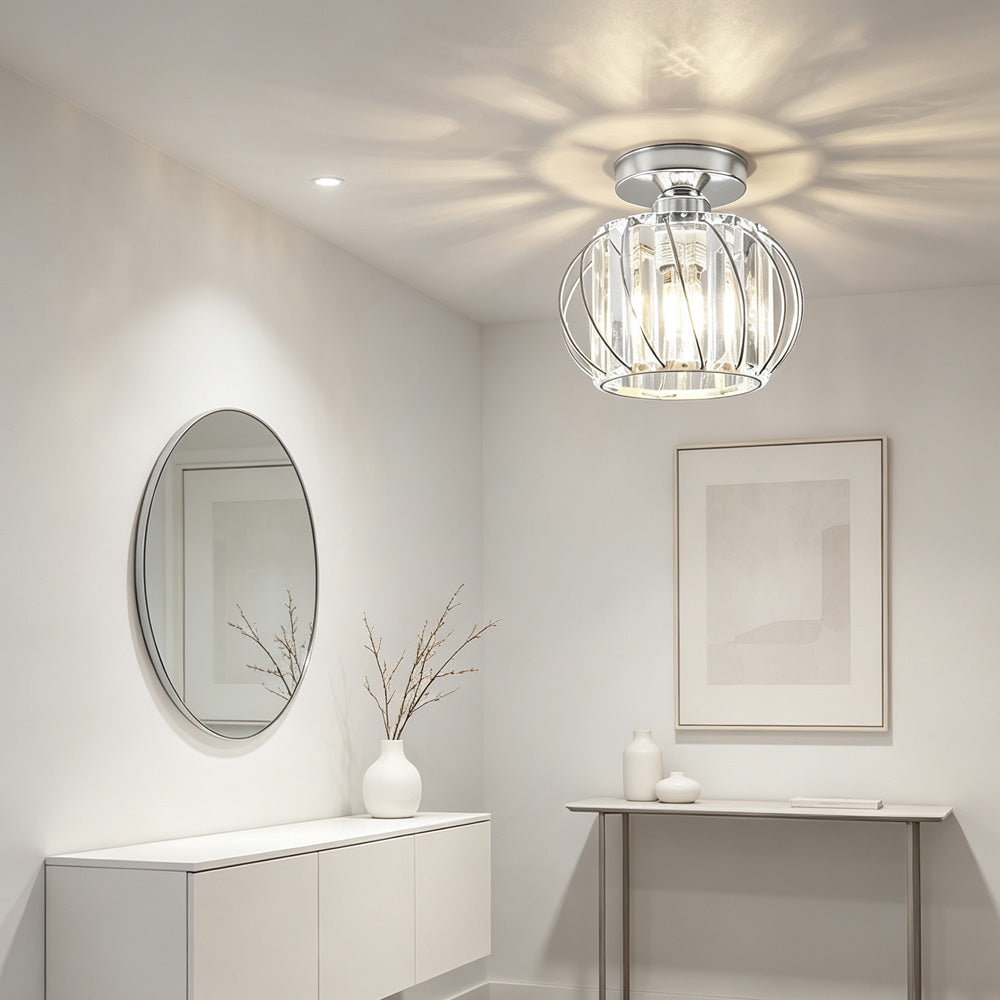Luna Crystal Cage Ceiling Light