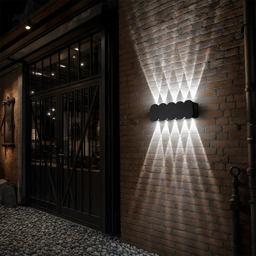 Modern Circular Aluminium LED Outdoor Wall Lights for Garage