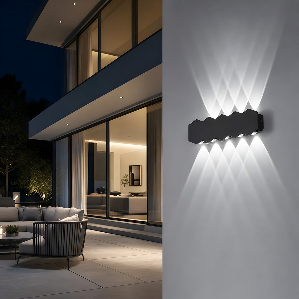 Modern Shield Shape Aluminium LED Outdoor Wall Lights for Yard Patio