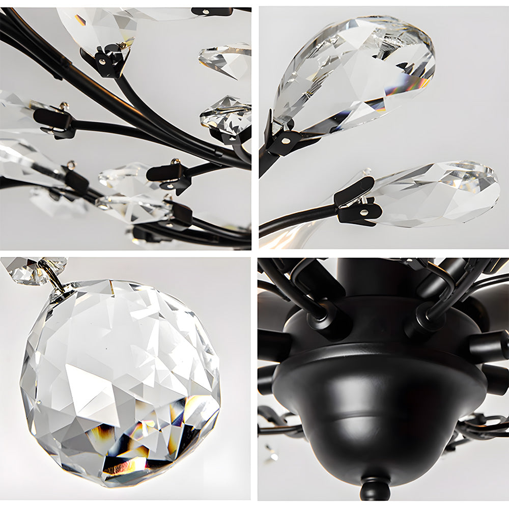 K9 Clear Crystal Chandelier Ceiling Light for Living Room