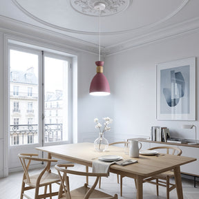 Nordic Wooden Metal Pendant Light Fixture for Kitchen Island