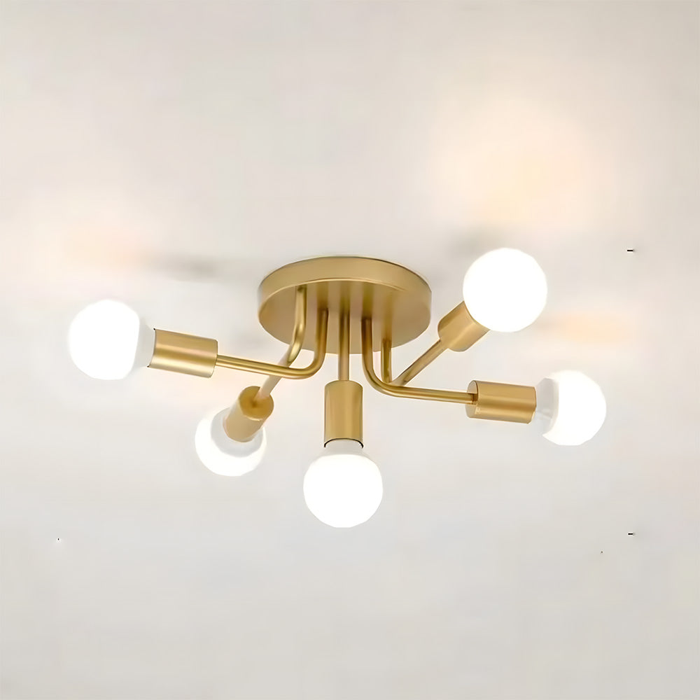 Industrial Style Semi-Flush Mount Ceiling Lights for Living Room