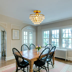 Crystal Semi Flush Mount Ceiling Lights for Hallway
