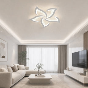 Contemporary Flower Shape Iron LED Ceiling Light For Living Room
