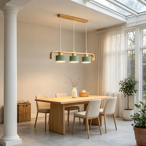 Modern Iron Wooden Pendant Lights for Kitchen Island Dining Room