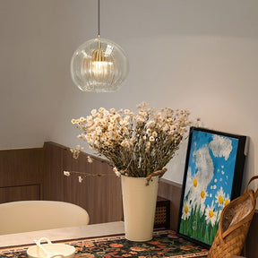 Nordic Modern Bedroom Spherical Glass Pendant Lights