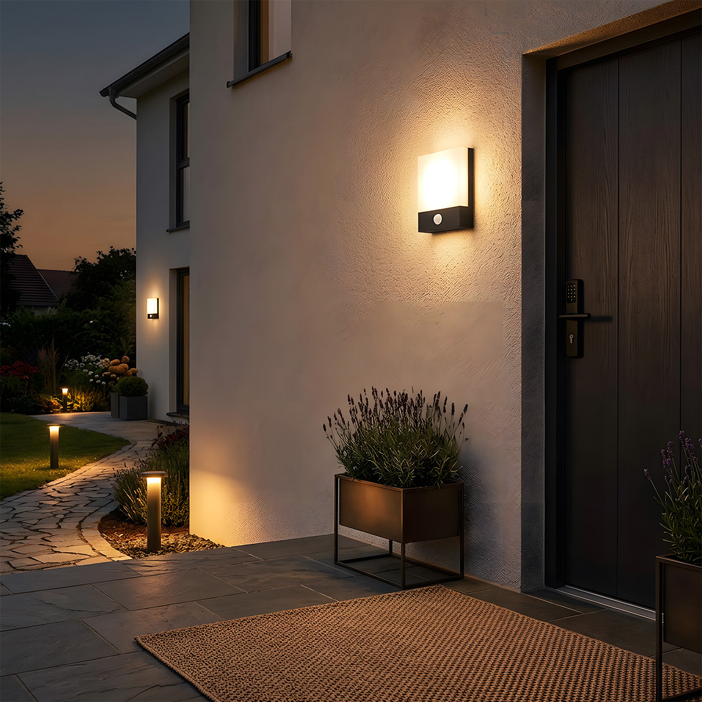 Modern Waterproof IP65 PIR LED Outdoor Wall Lights for Garden