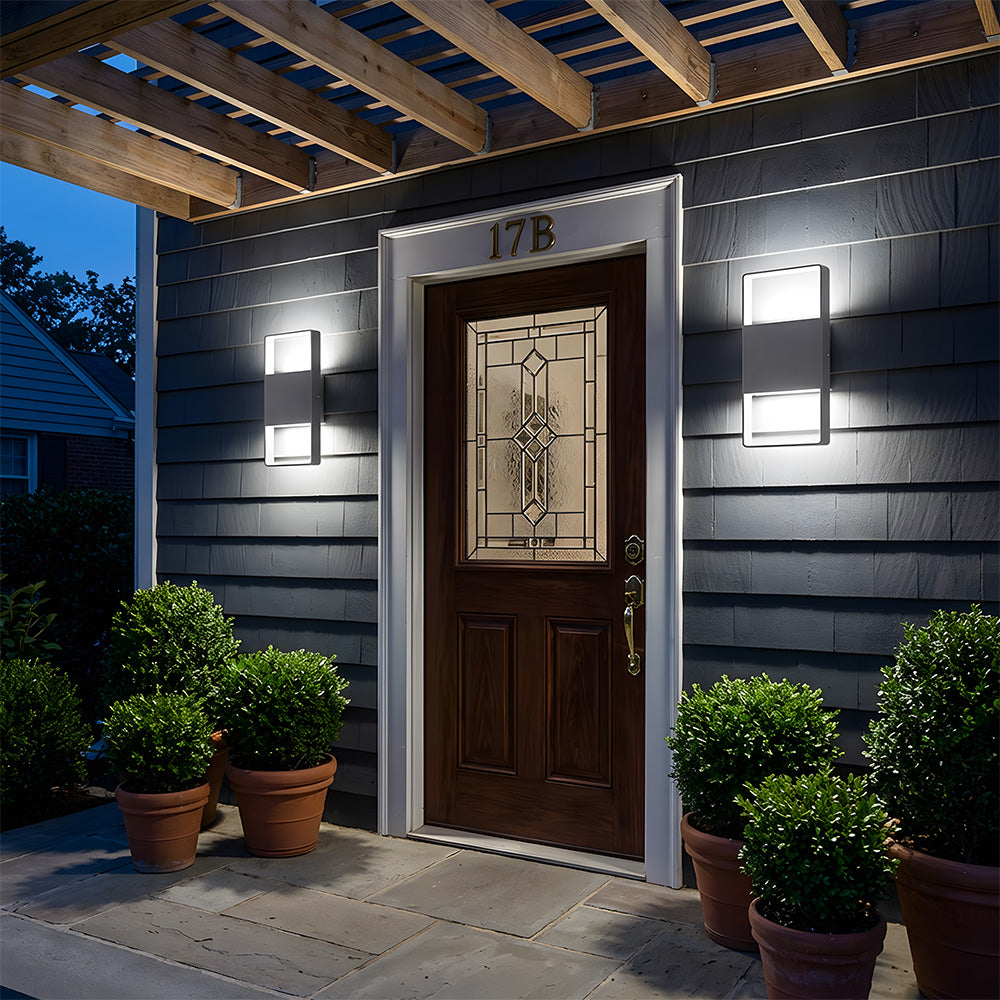 IP65 Aluminium Glass LED Outdoor Garden Wall Lights