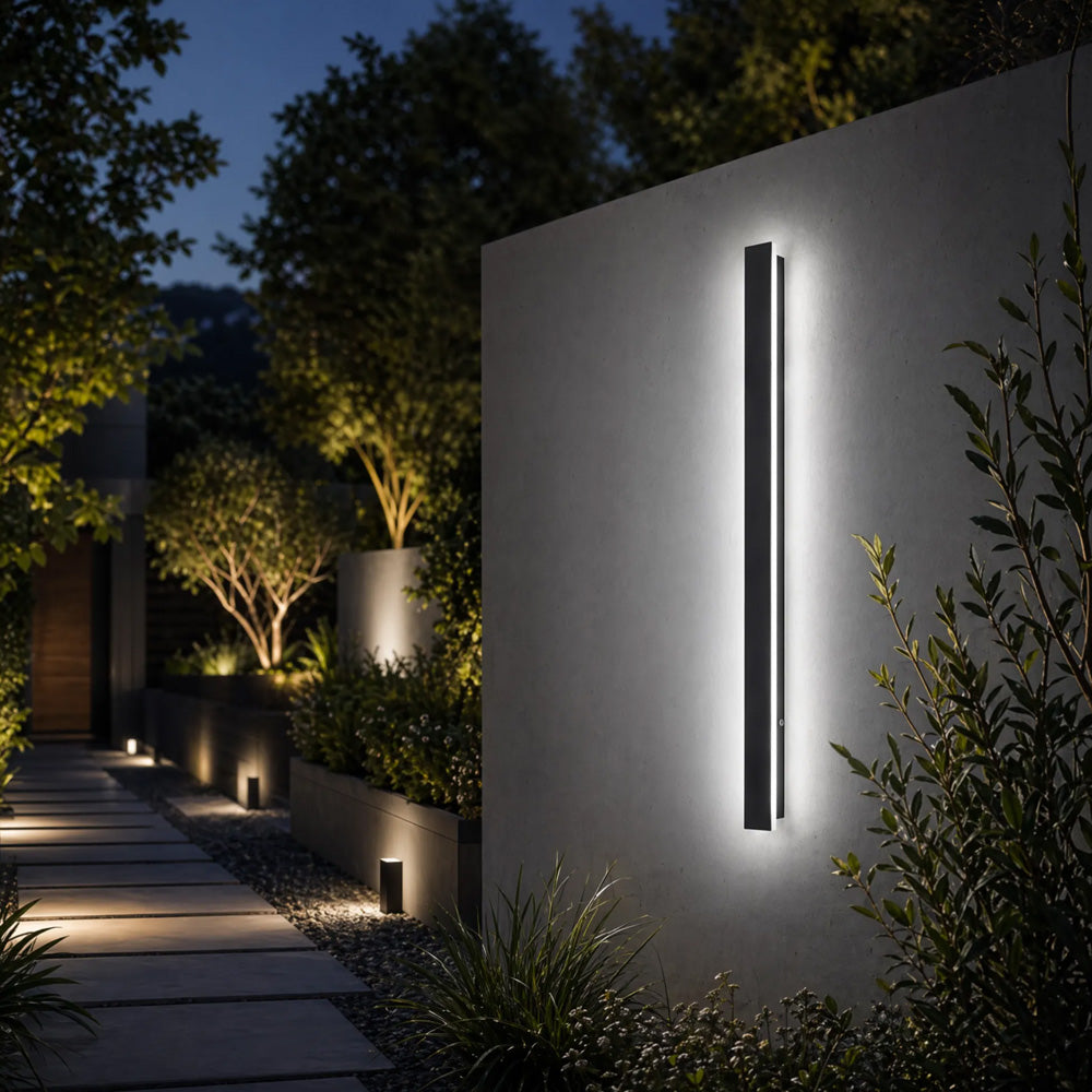 Modern Minimalist Waterproof Outdoor Linear Wall Lamp for Porch