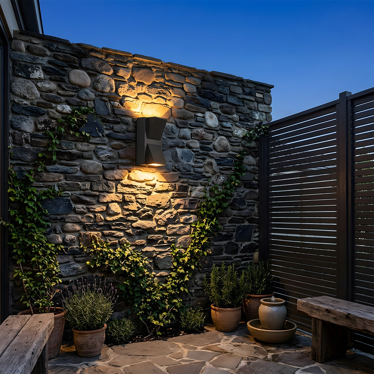 Up and Down Stylish IP55 Waterproof Outdoor Wall Lights, Garden Wall Lamps