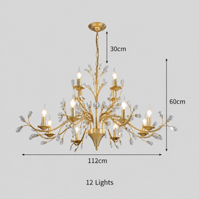 Modern Floral and Clear Glass Leaf Crystal Pendant Lights for Kitchen Island