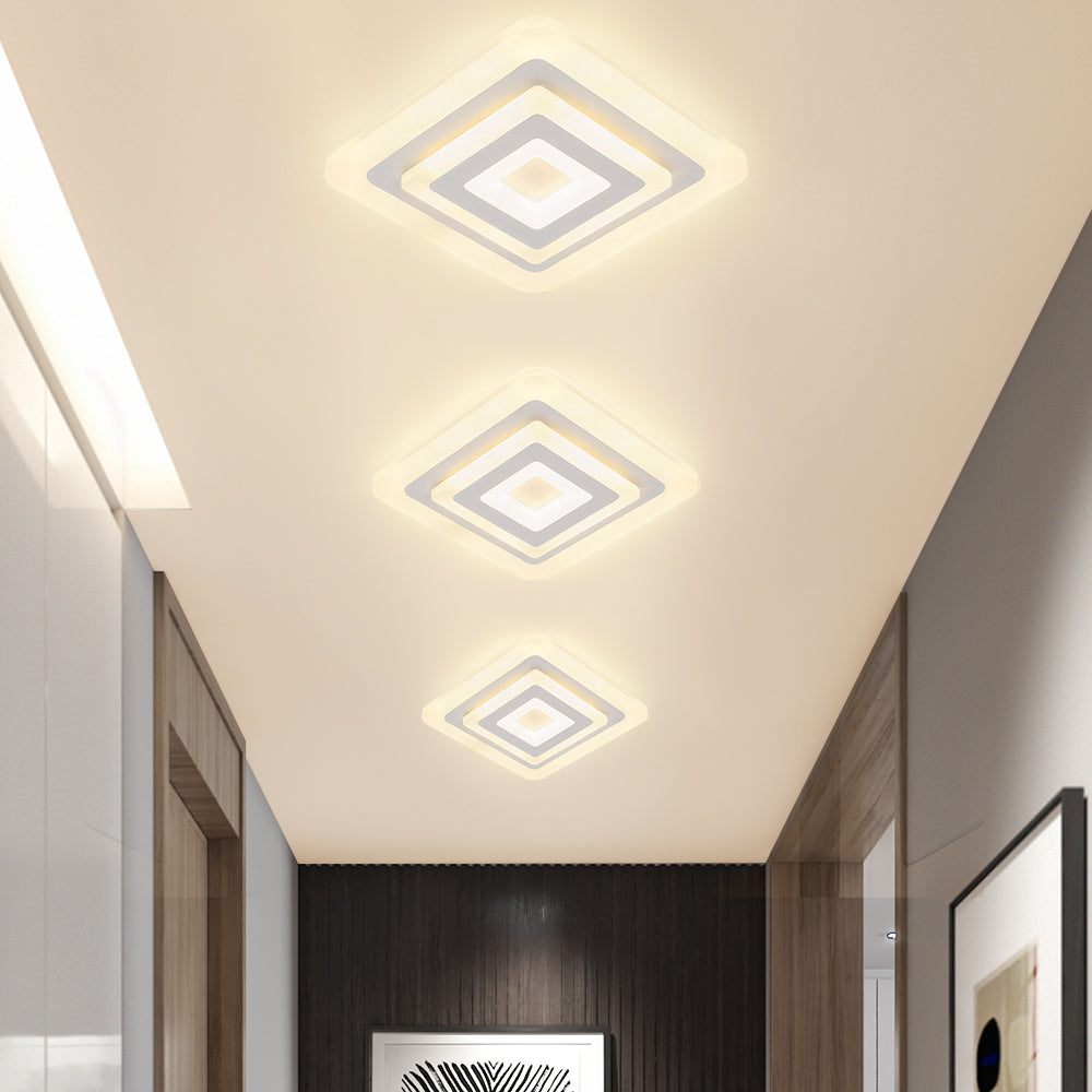 Modern Minimalism Square LED Flat Mounted Ceiling Light