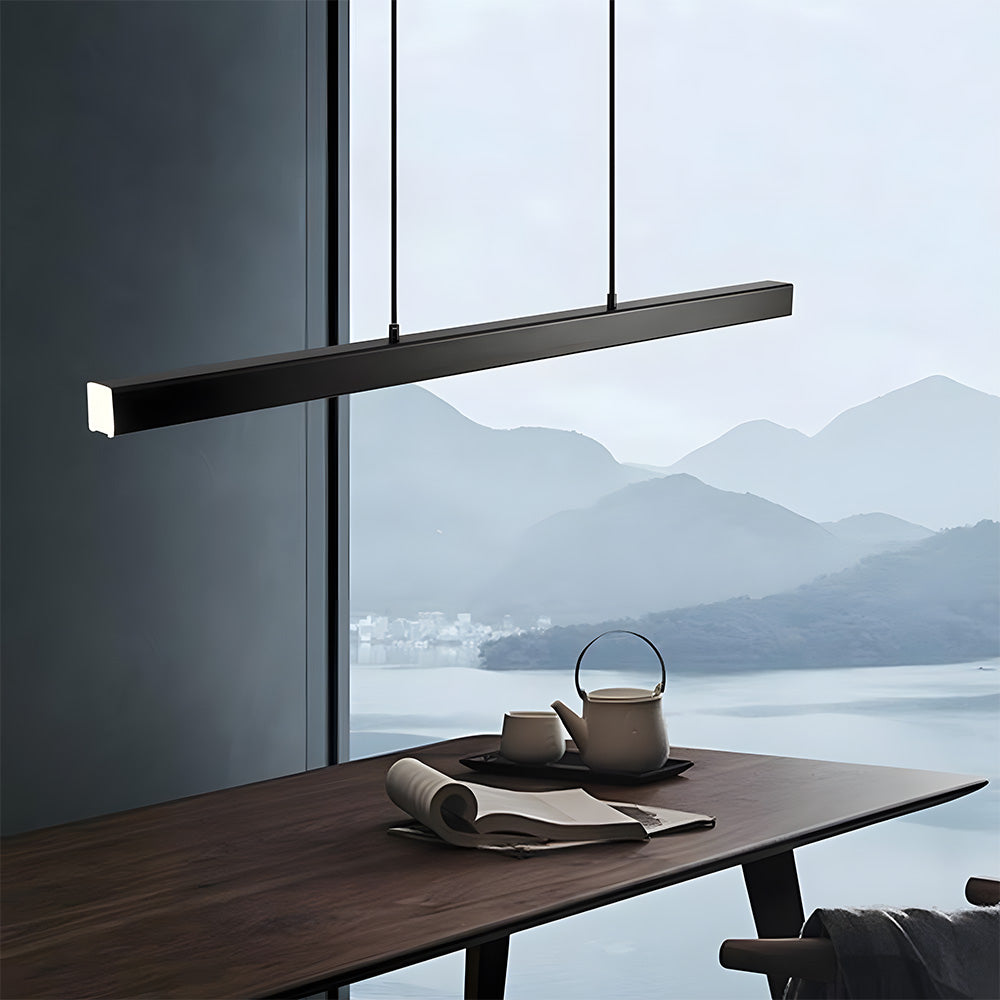 Minimalist One-line Long LED Dining Room Pendant Lights