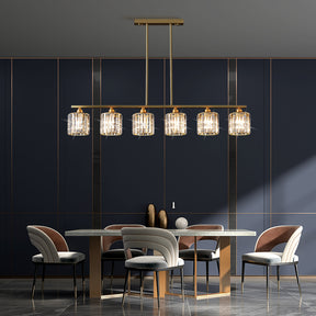 Exquisite Glass Gold Ceiling Light For Dining Room