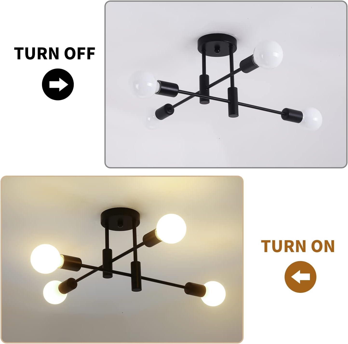 Modern Nordic Black Ceiling Lights