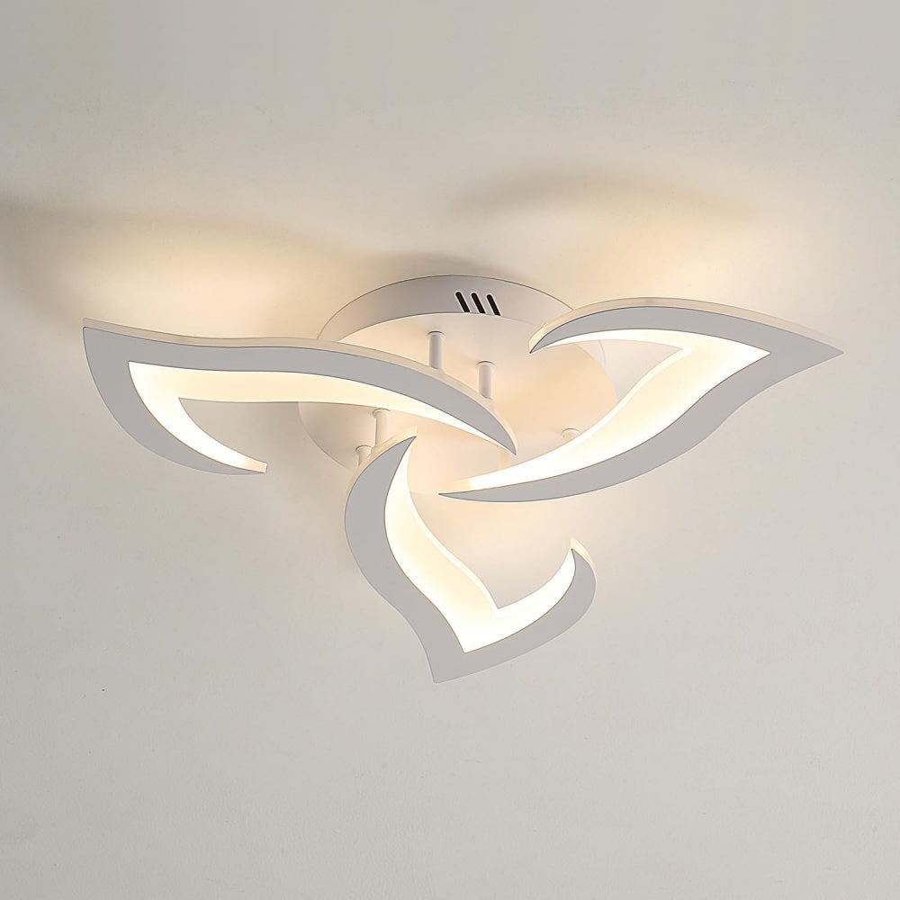 Contemporary Flower Shape Iron LED Ceiling Light For Living Room